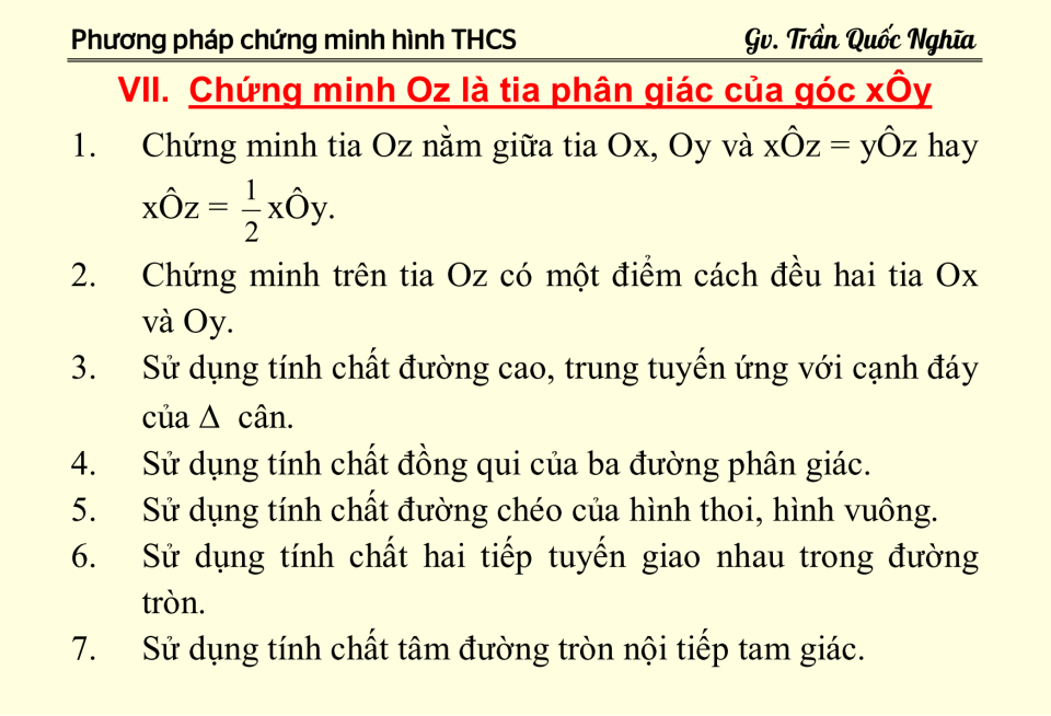 Phương pháp chứng minh hình học cấp 2-onthitoan.vn