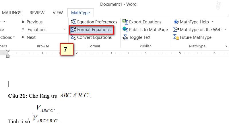Sửa lỗi lệch dòng công thức mathtype trong word phần 2